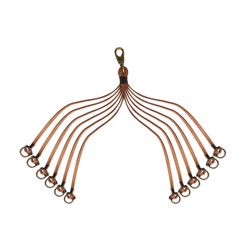 Leather Game Carrier Strap Belt With 12 Drop Slip Rings For Dove Duck Quail Pheasant And Other Small Game Bird Tote Hanger