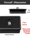 Two Pack 41mm Quick Release Plates For Tripod Ball Heads Compatible With Ambico V0552 V0554 Sunpak 7500 Pro 7500TM 7575 Kalimar Pro Tech V40 Replacement, PVC and aluminum, 13mm high