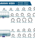 Internal Circlip Retaining Ring Kit 900Pcs To 1845Pcs Carbon Steel 6-25mm sizes in organized box for shafts, bearings.