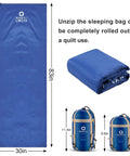 Warm Weather Outdoor Sleeping Bag Waterproof Ultra Lightweight And Compact With Compression Sack size 83x30 inches