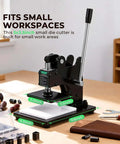 Small Leather Die Cutting Machine With 1 Ton Pressure And 18 Piece Die Set, Ultra Compact Desk Friendly for DIY crafting on a desk