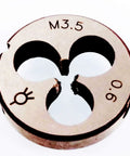 M3.5 x 0.6mm steel die from Solid Build HSS Taper And Plug Tap Kit for precise metric threading results.