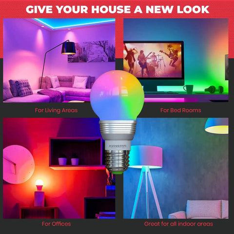Led Color Changing Light Bulb With Remote Control 16 Color Options And Modes Like Smooth Fade Flash Or Strobe Smart Remote