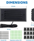 Dimensions of Low Voltage LED Step Lights 5W 3000K Outdoor Deck Stair Fence Lighting With Aluminum Louver Faceplate Easy Install