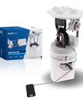 Fuel Pump Module Assembly For Toyota Sequoia 2009 2010 2011 And Tundra 2009 2012 5.7L Flex Engine Drop In Replacement Direct Fit 1 Piece Kit For Reliable Fuel Delivery next to branded packaging showing components and wire connections.