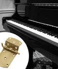 Pro Grade Grand Piano Lid Hinge Replacement For Standard Pianos shown with grand piano, durable metal hinge for easy install