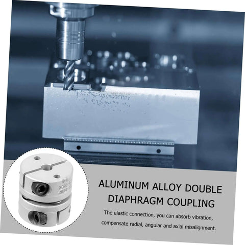 Top Tier Aluminum Shaft Coupling Joint Set For Stepper And Servo Motors Includes Flexible Connector Designed For Easy Install That Handles Misalignment With Rock Solid Build And Compact Design For Any Rig Or CNC Setup. Aluminum alloy double diaphragm coupling for CNC shaft alignment.
