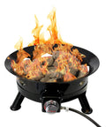 Smokeless 24 Inch Portable Propane Fire Pit Bowl With 58K BTU Self Igniter 10 Foot Hose Cover And Carry Straps For RV Camping