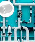 Three Quarter Inch PVC Pipe Coupling Adapters Socket To Socket Slip Connectors Sch40 White Plumbing Fittings for Industrial Use