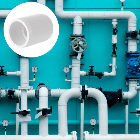Three Quarter Inch PVC Pipe Coupling Adapters Socket To Socket Slip Connectors Sch40 White Plumbing Fittings for Industrial Use