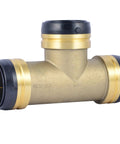 2 Inch Slip Tee Push To Connect Brass Plumbing Fitting For Copper And CPVC Fast Install Quick Pipe Connector