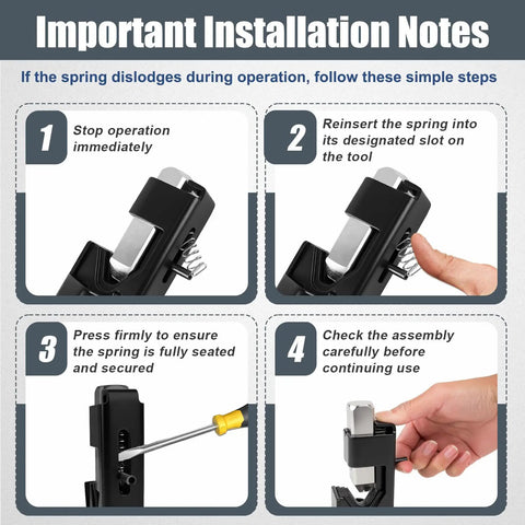 Installation steps for Beefy Lug Crimper Tool For 8 AWG To 0000 AWG Battery And Welding Cables Heavy Duty Crimping shown in four images.