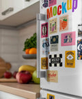 100 Set Rectangle Fridge Magnet Maker Kit With 3.15x2.1 Inch Press Supplies for DIY photo magnets on refrigerator door.