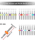 40 Pc PCB Drill Bit Set From 0.1mm To 3.0mm Micro Drill Bits With Spiral Flute Carbide For PCB Engraving CNC Jewelry Metal Stone Crafting