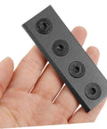 1 Set Barn Door Track Connector Kit For Sliding Barn Doors, Hardware Connecting Adapter showing steel melding plate in hand
