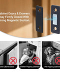 Ultra Thin Magnetic Cabinet Catch Set 12 Pack Stick On Drawer Magnets And Cabinet Latch Closures for secure cabinet doors.