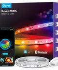 Govee RGBIC LED strip lights 16.4ft with Bluetooth app control and music mode, includes controller