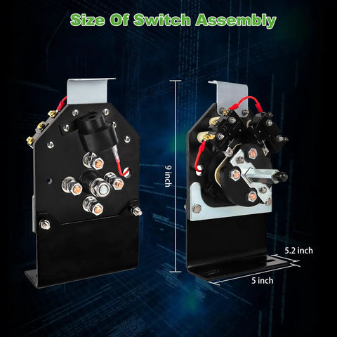 Certified Solid Replacement Golf Cart Forward Reverse Switch Assembly For Ezgo Txt Electric Vans 1994 Up, 9 inch high and 5.2 inch wide.