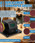 Replacement sandpaper sheets for Straight Up Heavy Duty 4 In 1 Mini Disc Sander Electric Tabletop Grinder, 3 inch size, various grits.