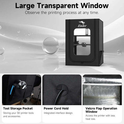 Big Ol 3D Printer Enclosure With Stable Temperature Fireproof And Dustproof Protective Cover 480x600x720mm features