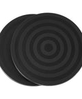 Beefy Eight Inch Heavy Duty Rotating Swivel Stand Smooth Spin Lazy Susan Base With Anti Slip Groove Black circular design