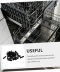 High Grade Black Plastic Dishwasher Rack End Caps 3mm 200 Piece Collection For Nail It Snap On Fixes And No Sweat Daily Washing Routines In Your Sweeter Kitchen Setup Right Now in a dishwasher holding racks.