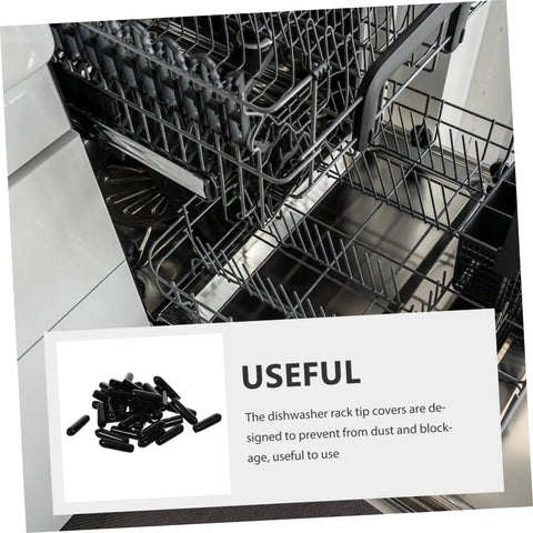 High Grade Black Plastic Dishwasher Rack End Caps 3mm 200 Piece Collection For Nail It Snap On Fixes And No Sweat Daily Washing Routines In Your Sweeter Kitchen Setup Right Now in a dishwasher holding racks.