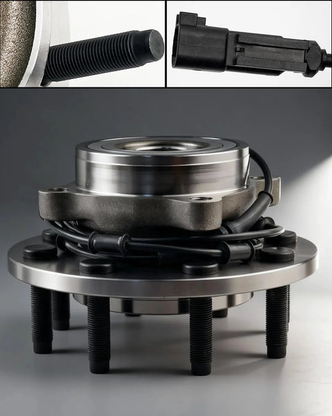Front Wheel Bearing And Hub Assembly For Ram 1500 2006 2007 2008 And Ram 2500 3500 8 Lug With ABS Replacement shown in detailed view