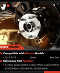Rear Wheel Bearing And Hub Assembly 5 Lug For Nissan Sentra 2013 2019 Two Pack Beefed Up High Load Capacity With Ball Bearing