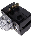 Heavy Duty 95-125 PSI Air Compressor Pressure Switch Unloader, LF10-4H 4 Port NPT One Quarter Inch Connections, black casing