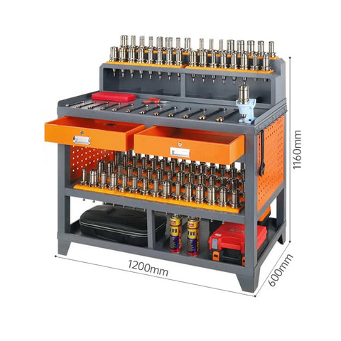 Heavy Duty Steel Workbench And Garage Tool Organizer Cabinet With Pegboard Hanging Parts Bins Lockable Drawers, featuring mounted tool bins and spacious drawers.