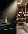 Golden Zinc Alloy Shelf Rail Brackets Kit With Decorative Posts Protect Glass Edges From Scratches No Fuss Install display