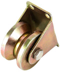 Dead Set 12 Pack 2 Inch Steel V Groove Caster Wheels With Bolts For Sliding Gates And Industrial Carts Galvanized finish close-up view