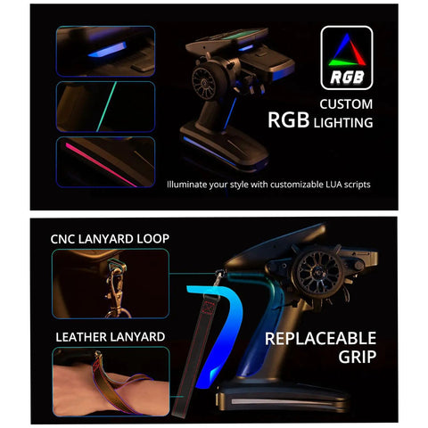 MT12 Surface Radio Controller For RC Cars And Boats 2 4G Multiprotocol Remote Open Source EdgeTX ExpressLRS Ready with RGB lighting