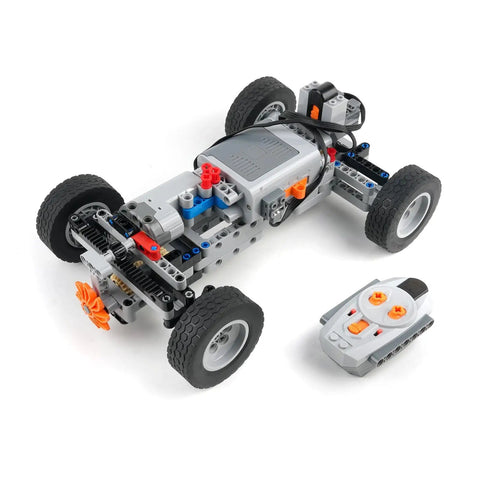 4X4 RC Car Chassis Kit For Off Road Climbing Remote Control Build Block Car With M Motor And Servo Steering AA Battery Box 62.4x20mm Wheels DIY STEM Set For Hands On Engineering