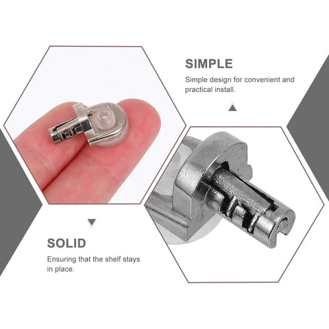 Close-up of 20 Pack Zinc Alloy Shelf Pins With Rock Solid Grip And Easy Install, showing design and structure details.
