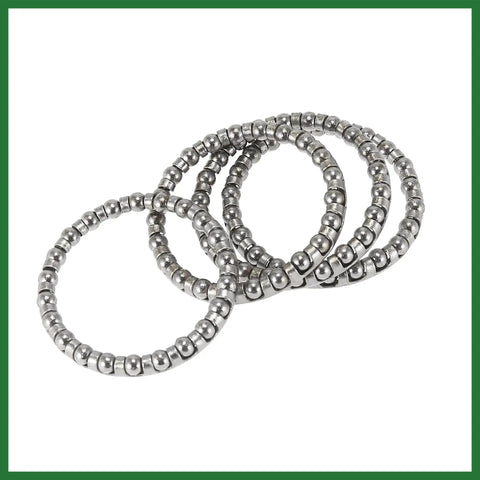 4 Pack Bicycle Ball Bearing Cages With 22 Balls Each, 40mm Outer Diameter And 33.5mm Inner Diameter, Crank And Wheel Bearing Retainer, Steel Construction