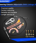 2 Inch Aftermarket Adjustable Steering Column Shift Linkage Kit For Easier Quick Shifts And Smoother Pedal Response Plug And Play Install Durable Aluminum Construction Easy Install Eliminates Transmission Wiring Hassles