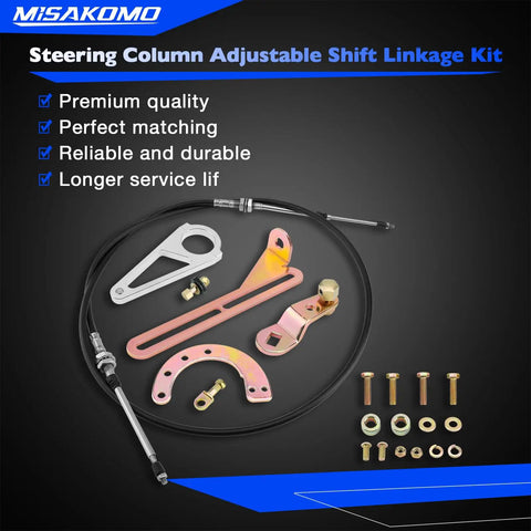 2 Inch Aftermarket Adjustable Steering Column Shift Linkage Kit For Easier Quick Shifts And Smoother Pedal Response Plug And Play Install Durable Aluminum Construction Easy Install Eliminates Transmission Wiring Hassles