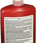 Back view of Heavy Duty Red Threadlocker Adhesive, High Strength, Low Viscosity Methacrylate, UV Fluorescent For Easy Inspection, 250 Ml Bottle