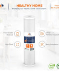4.5 By 20 Carbon Block Filter Cartridge 5 Micron Whole House Water Filter Replacement Removes Chlorine Taste And Odors Easy Install Compatible With FC25B EPM-20BB CB-BB-20 155783-43 One Pack product image with specifications