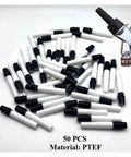 Pro Grade 50 Piece PTFE Sleeve Set For GM IG06 Powder Injection Pump, Durable White PTFE Piston Pump Liners And Seals