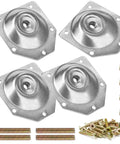 Beefy Heavy Duty Leg Mounting Plates Four Pack For Furniture And Tables 12 Degree Angled Metal Mounting Brackets Easy Install T Plate Hardware