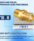 RV Water Heater Backflow Preventer With 1/2 In NPT Double Male Threads Lead Free Brass Check Valve on digital scale