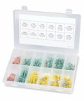 Heat Shrink Terminal And Connector Kit with Assorted Colors, Includes Butt Connectors, Ring Terminals, and Disconnects
