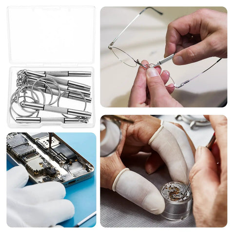Six Piece Eyeglass Screwdriver Kit 3 In 1 Multifunction Eyeglasses Repair Tool Set With Keychain Case for glasses and watch repair