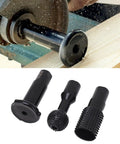 Pro Grade 3 Piece M10 Angle Grinder Rotary Sphere Burr Bit Set For Fast Wood Carving And Smooth Polish On Plastic Or Fiberboard Built Tough With Alloy Steel To Knock Out Detail Jobs Without Breaking A Sweat. Close-up of three black rotary burr bits.