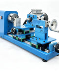 Techtongda Dual Motor Wood Lathe Combo With 750W Brushless Spindle And 450W Drilling Unit, blue benchtop woodworking machine