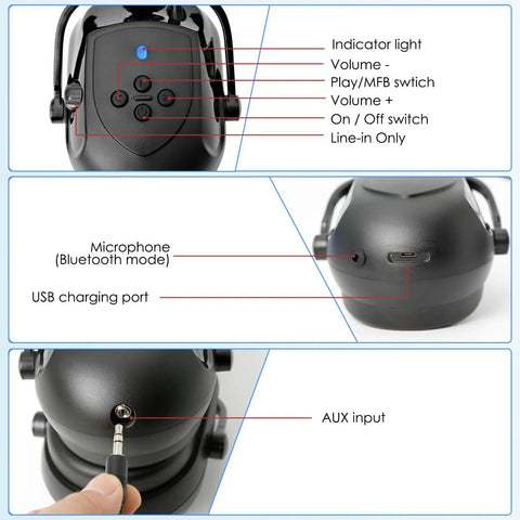 Heavy Duty Bluetooth Hard Hat Earmuffs With NRR 26Db Noise Cancelling Hearing Protection And Built In Mic For Crisp Calls And Punchy Beats While Grinding Through Rough Jobsites All Shift