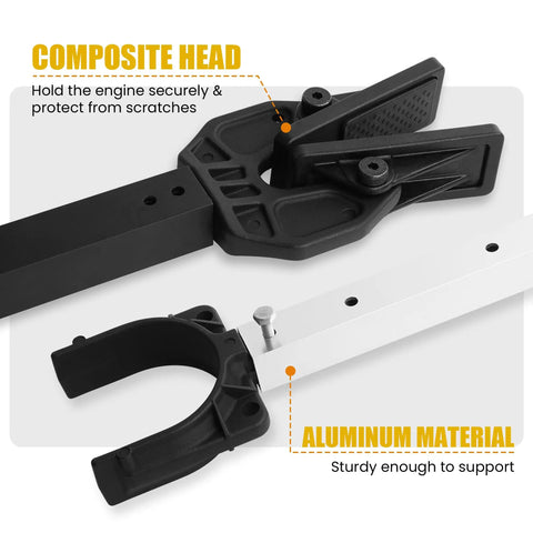 Adjustable Boat Transom Saver From 23 To 35 Inches, Keeps Outboard Motors Up To 100HP Safe On Trailers, Fits Rollers And Bunks, Anti Corrosion Marine Grade Tough Build For Safer Towing And Built To Last Durability